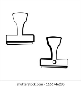 Ilustración de arte vectorial de diseño de sellos de goma