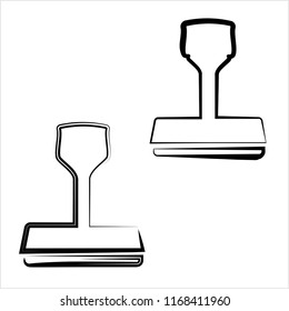 Ilustración de arte vectorial de diseño de sellos de goma