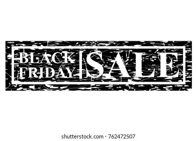 Rubber Stamp Effect : Black Friday Sale, Isolated on White 

