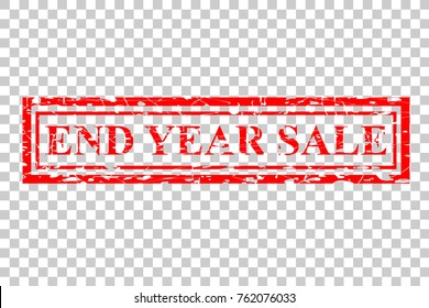 Rubber Stamp Effect : End Year Sale, at Transparent Effect Background
