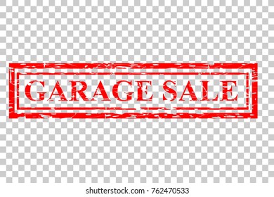 Rubber Stamp Effect : Garage Sale, at Transparent Effect Background
