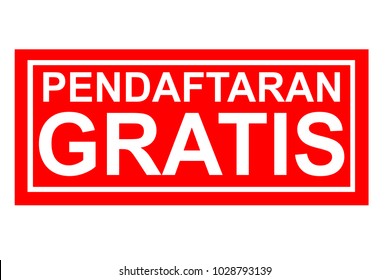 Rubber Stamp Effect Pendaftaran Gratis (Free Registration in Indonesia Language)