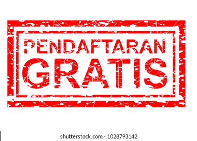 Rubber Stamp Effect Pendaftaran Gratis (Free Registration in Indonesia Language)