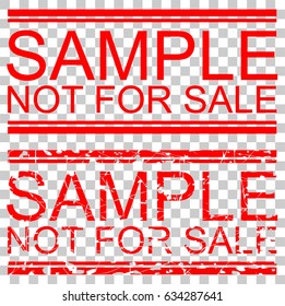 Rubber Stamp Effect, Sample Not for Sale, at Transparent Effect Background
