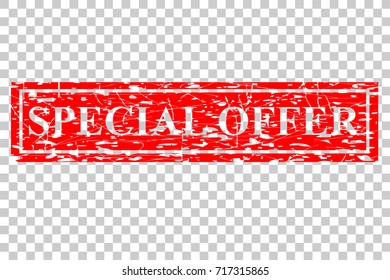 Rubber Stamp Effect : Special Offer, at Transparent Effect Background
