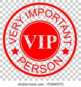 Rubber Stamp Effect : VIP, at Transparent Effect Background
