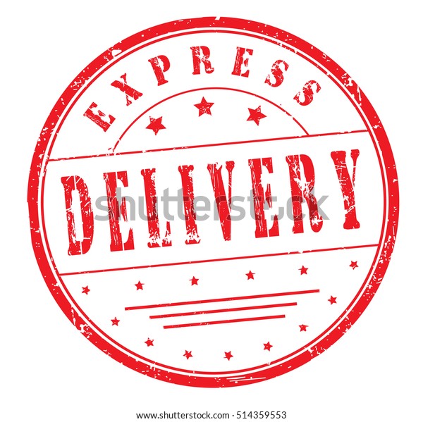 Rubber Stamp Express Delivery On White Stock Vector (Royalty Free