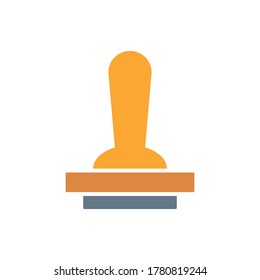 Rubber Stamp Flat Icon Design Vector Template Illustration