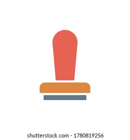 Rubber Stamp Flat Icon Design Vector Template Illustration