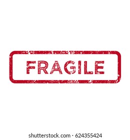 Rubber stamp fragile