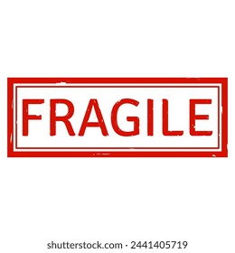 rubber stamp with fragile text