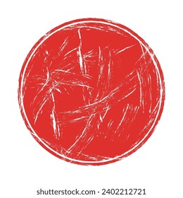 Rubber stamp frame. Circle grunge seal or round stamp blank design. Vector illustration.