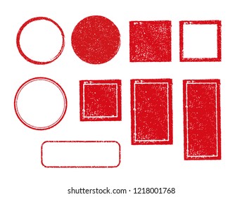 rubber stamp frame set (square, circle, rectangle etc.)