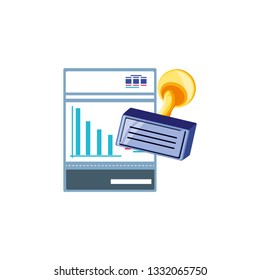 rubber stamp handle with document