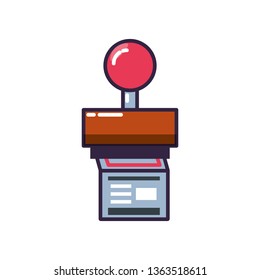 rubber stamp handle with document