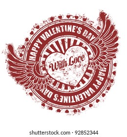 Rubber stamp Happy Valentine's day