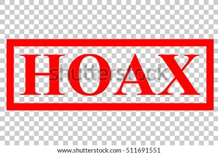 Rubber Stamp - Hoax, Mark for Fake News at Transparent Effect Background
