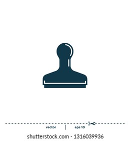 Rubber Stamp Icon Aprroval Symbol Logo Template