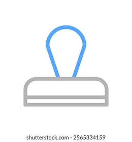 Rubber stamp icon. Concept of approval, quality, and certification.