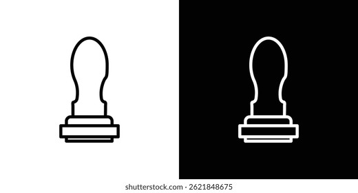 Icono de sello de goma concepto de trazo sobre fondo blanco