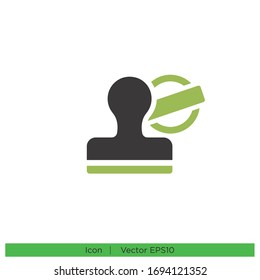 Rubber stamp icon design element vector eps 10