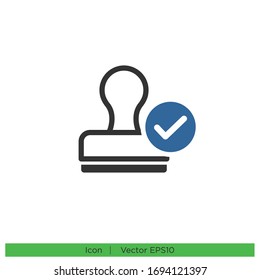Rubber stamp icon design element vector eps 10