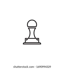 Rubber Stamp Icon Design Template Vector