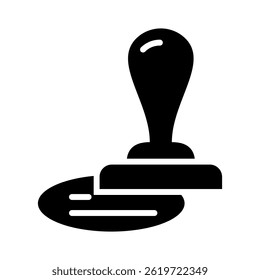 Rubber Stamp Icon Element For Design