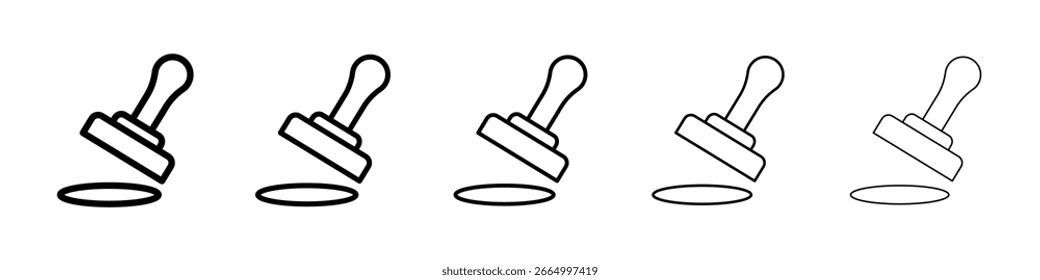 Icono de sello de goma llenado concepto de signo plano para el Diseño web.