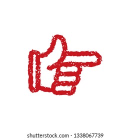 rubber stamp icon (finger arrow)