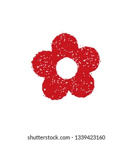 rubber stamp icon (flower)