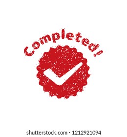 rubber stamp icon (for teachers using at school) / Completed!