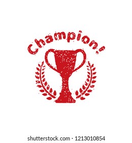 rubber stamp icon (for teachers using at school) / Champion!