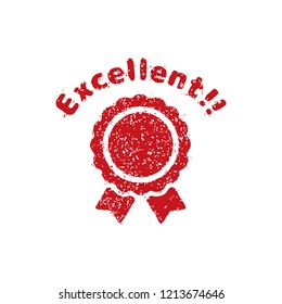 rubber stamp icon (for teachers using at school) / Excellent!!
