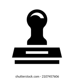 Rubber Stamp icon isolated on white background
