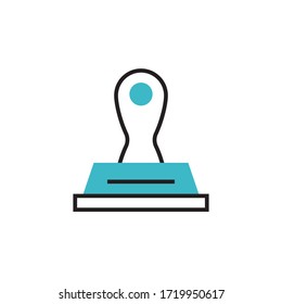 rubber stamp icon modern vector. isolated on white background
