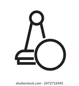 Rubber Stamp Icon, Suitable for Office and Administrative Themes