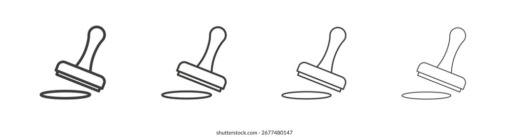 Symbol für Gummistempel. Vektorgrafik einzeln.
