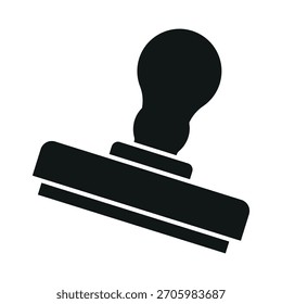 rubber stamp icon in trendy flat design