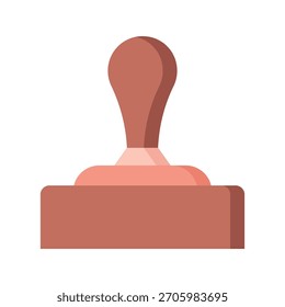 Gummistempel-Symbol im trendigen flachen Design