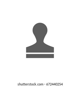 Rubber stamp icon in trendy flat style isolated on white background. Symbol for your web site design, logo, app, UI. Vector illustration, EPS