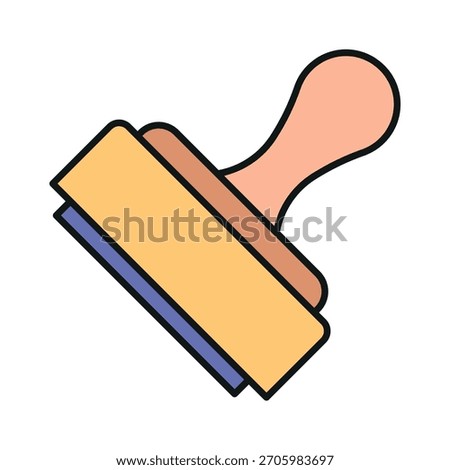 rubber stamp icon in trendy flat design