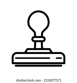 Icono de sello de goma en la ilustración de diseño vectorial de moda