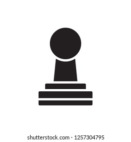 rubber stamp icon vector design glyph style