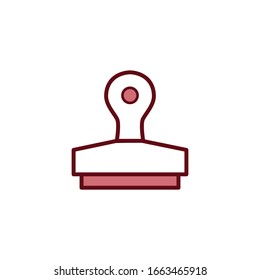 Rubber stamp icon vector design template