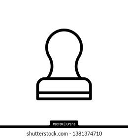 Rubber Stamp Icon Vector Illustration Logo Template
