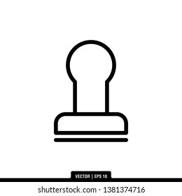 Rubber Stamp Icon Vector Illustration Logo Template
