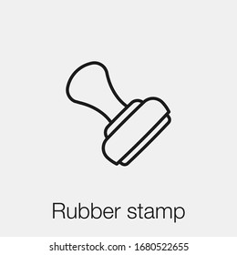 rubber stamp icon vector. Linear style sign for mobile concept and web design. rubber stamp symbol illustration. Pixel vector graphics - Vector.