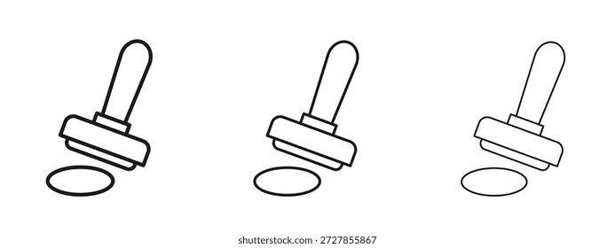 Ícone de carimbo vetor Modelo de design de logotipo. Gráficos de Traçado editáveis.