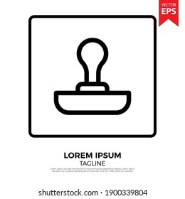Vector de icono de sello de goma. Icono de Office en diseño plano. Ilustración vectorial Eps 10.